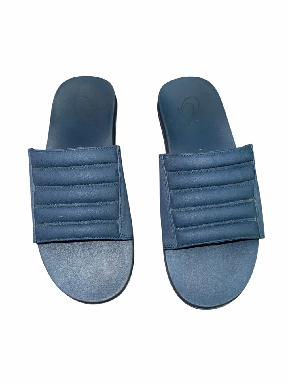 OluKai Maha ‘Olu Men’s Recovery Slide Sandals Moonlit Ocean Navy Size 11